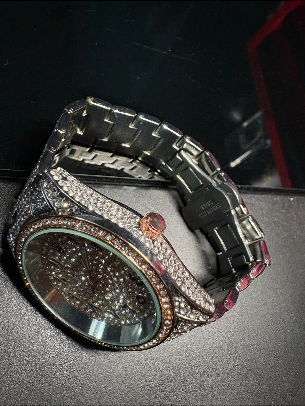 Arabic dial Cz Watch Sterling silver